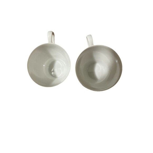 Two MCM Mikasa White Sophisticate (K1990) Fine China Coffee/Tea Cups 3' - Picture 6 of 9